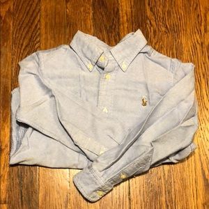 Boys RL polo button down- long sleeve- size 6